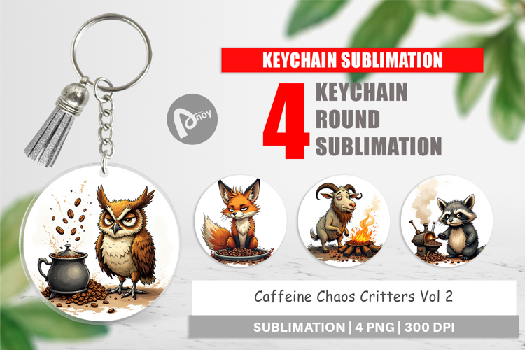 Keychain Caffeine Critters
