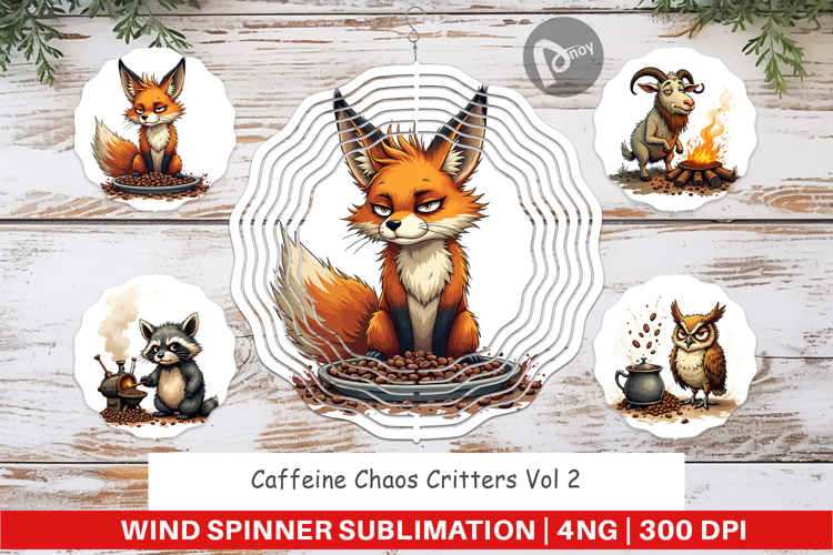 Wind Spinner Caffeine Critters