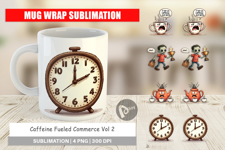Caffeine Fueled Commerce Mug Wrap