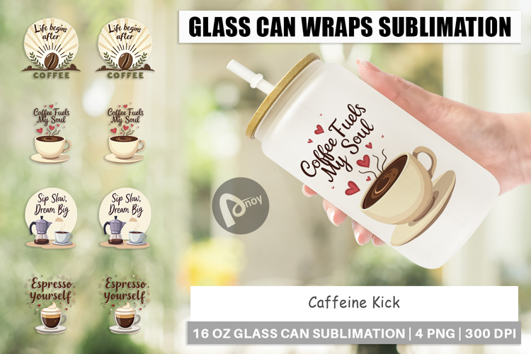 Glass Can Caffeine Kick Quotes