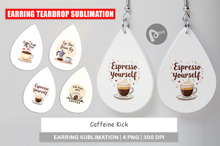 Earring Caffeine Kick Quotes