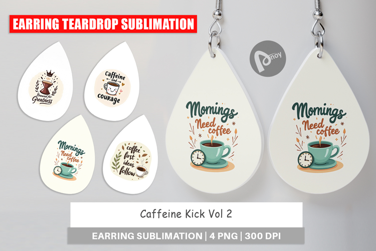 Earring Caffeine Kick Quotes