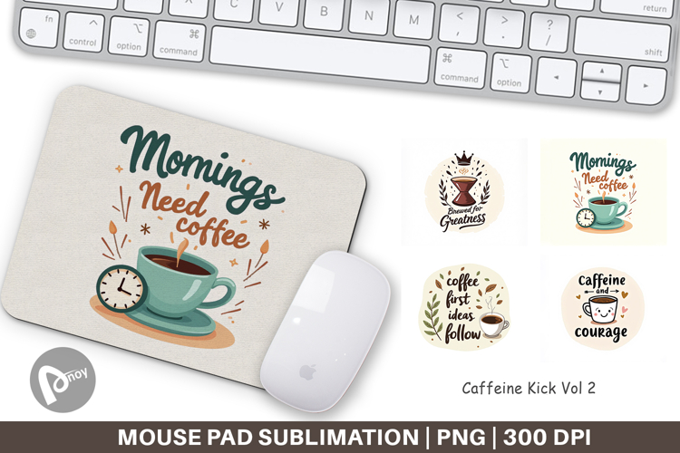 Mouse Pad Caffeine Kick Quotes