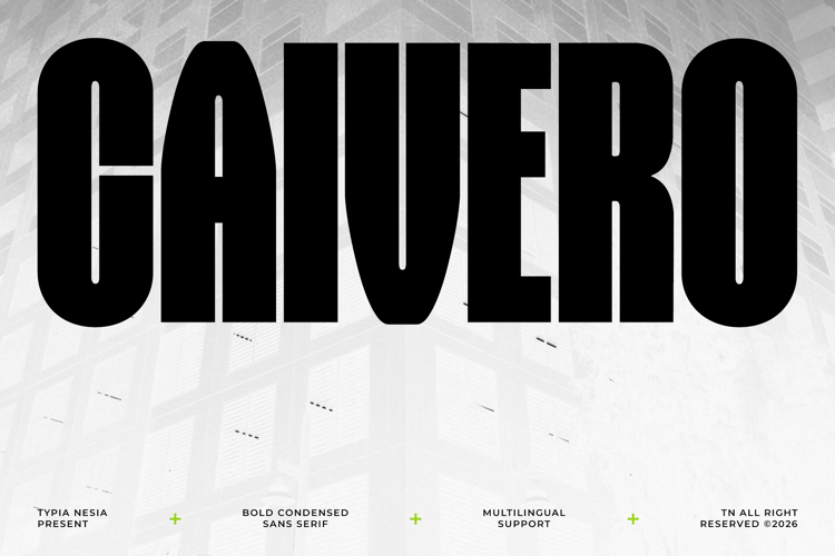 Caivero - Super Condensed Bold Sans Display Font