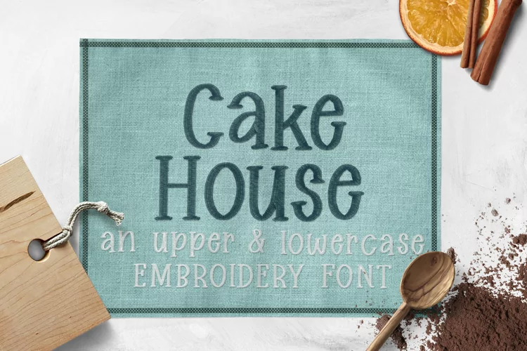 Cake House - Embroidery Font