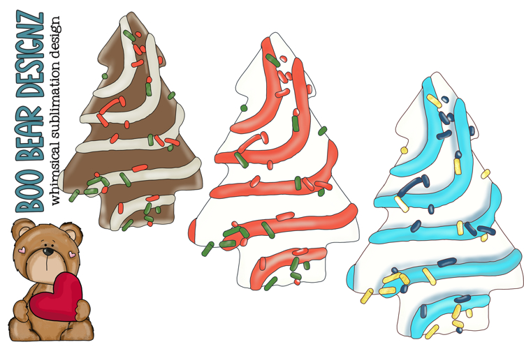 Christmas Cake Tree Clipart