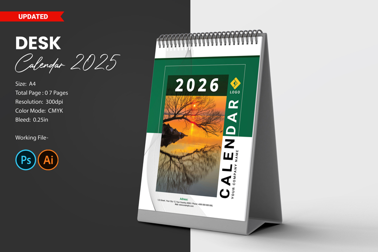 Desk Calendar 2026 example image 1