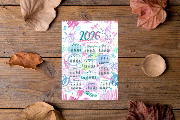 Scribble Calendar 2026