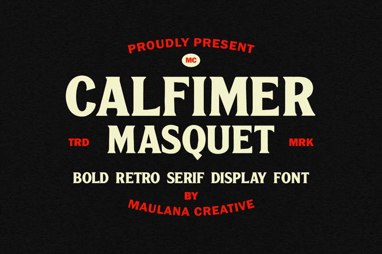 Calfimer Masquet Bold Retro Serif Display Font