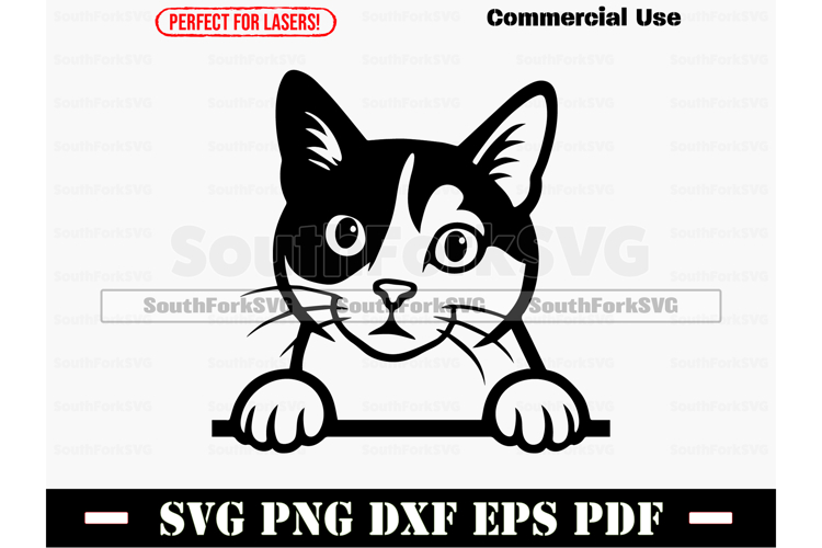 Cat Peeking Svg Image 4