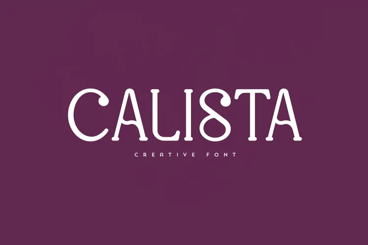 Calista creative font