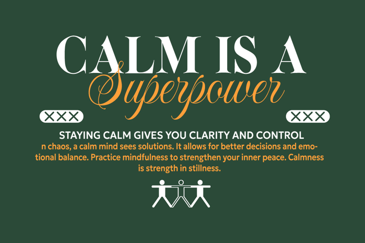 Calm is a Superpower Urban Typography T-shirt Design