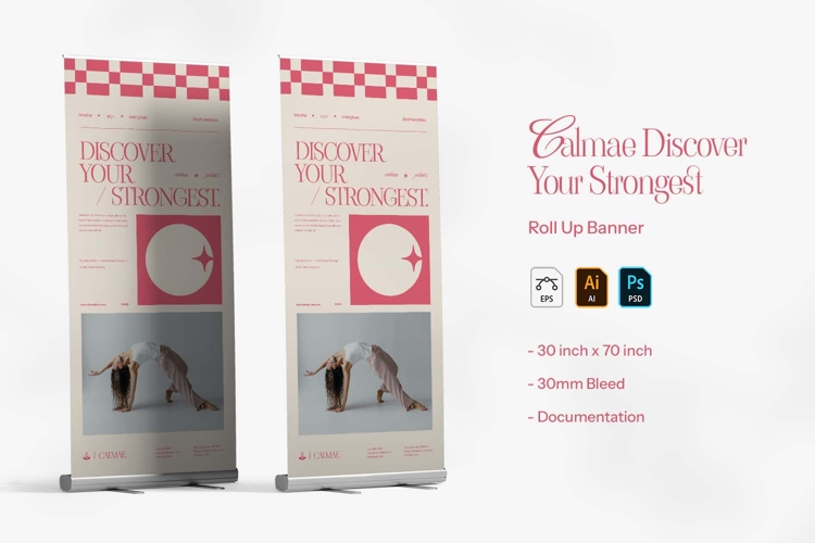 Calmae Discover Your Strongest - Roll Up Banner