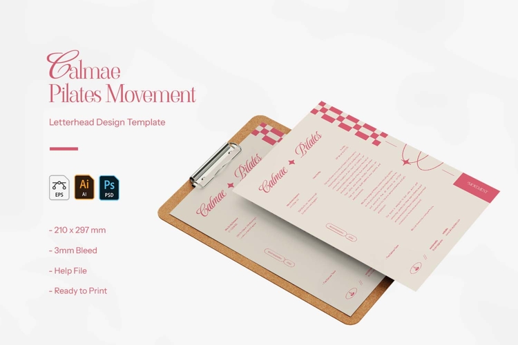 Calme Pilates - Letterhead