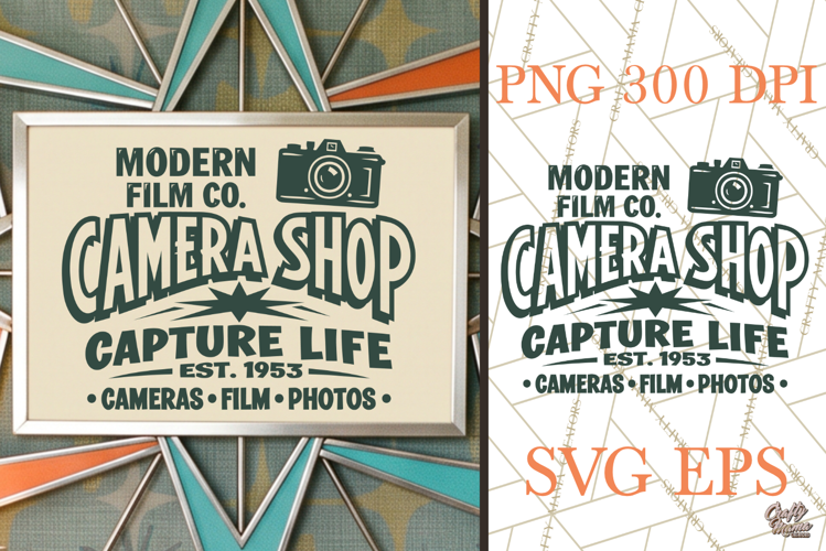 Retro Camera Shop SVG PNG Atomic Age Photography