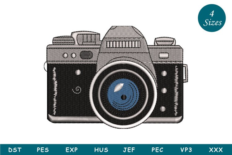 Camera Embroidery Design example image 1