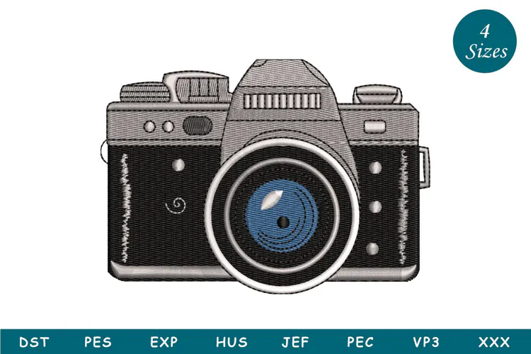Camera Embroidery Design
