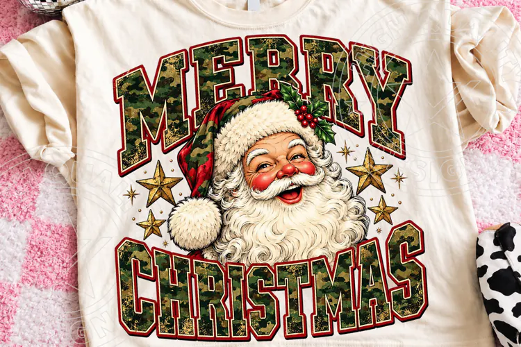 Camouflage Christmas PNG Merry Christmas Santa with Military