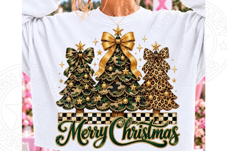 Camo Christmas Trees PNG example image 1