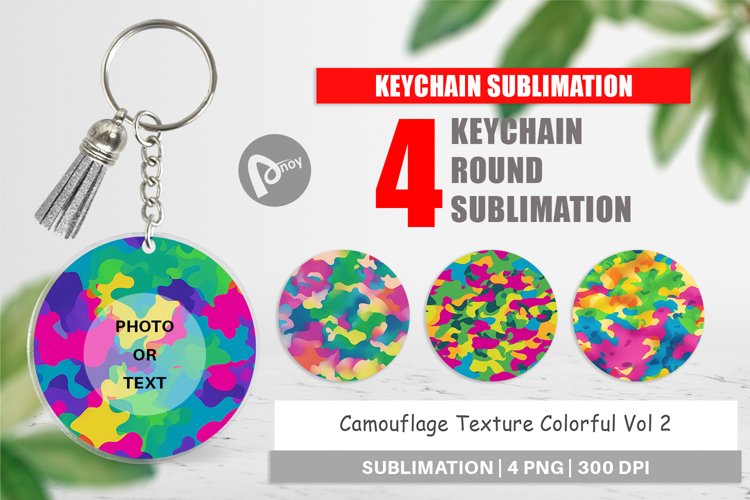 Keychain Camouflage Colorful