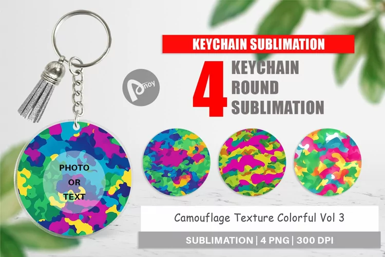 Keychain Camouflage Colorful