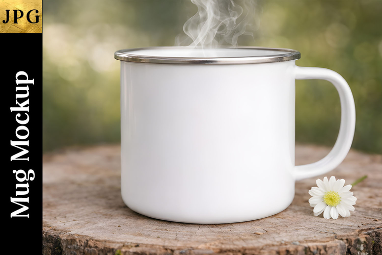 Camp Cup Sublimation Design | Enamel Mug Style Coffee Cup