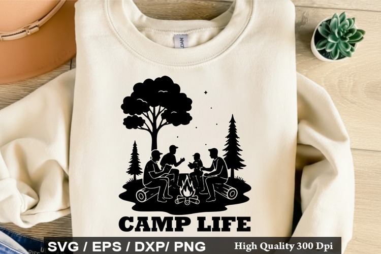 Camp Life SVG - Camping Quotes Design