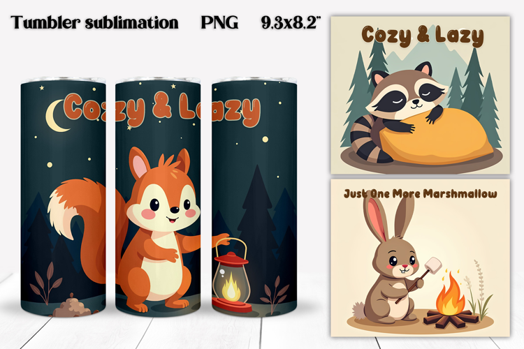 Cute Camping Animals Tumbler | Funny Camp Quotes Tumbler