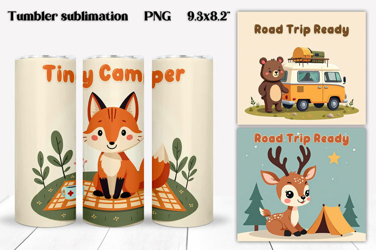 Cute Camping Animals Tumbler | Funny Camp Quotes Tumbler