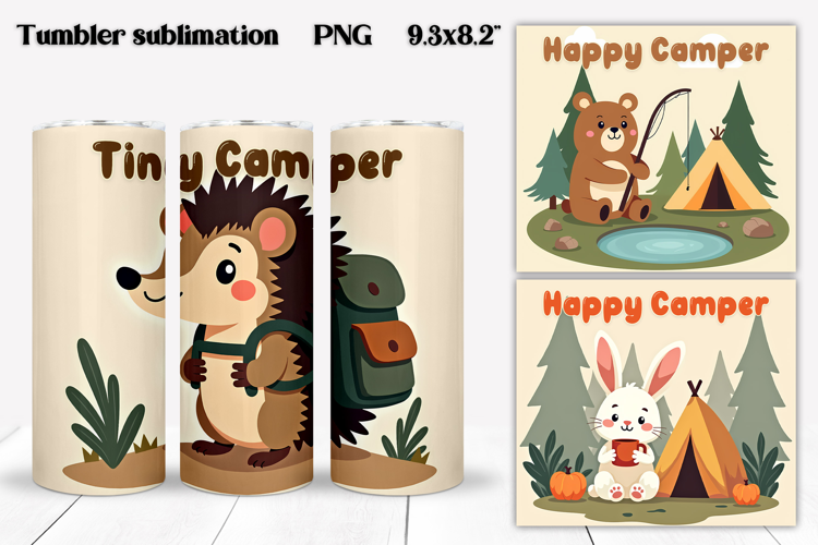 Cute Camping Animals Tumbler | Funny Camp Quotes Tumbler