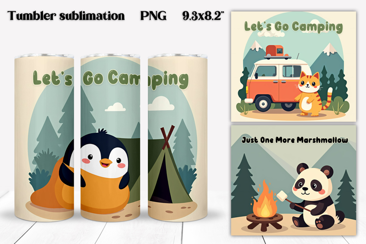 Cute Camping Animals Tumbler | Funny Camp Quotes Tumbler