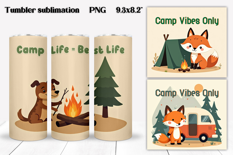 Cute Camping Animals Tumbler | Funny Camp Quotes Tumbler