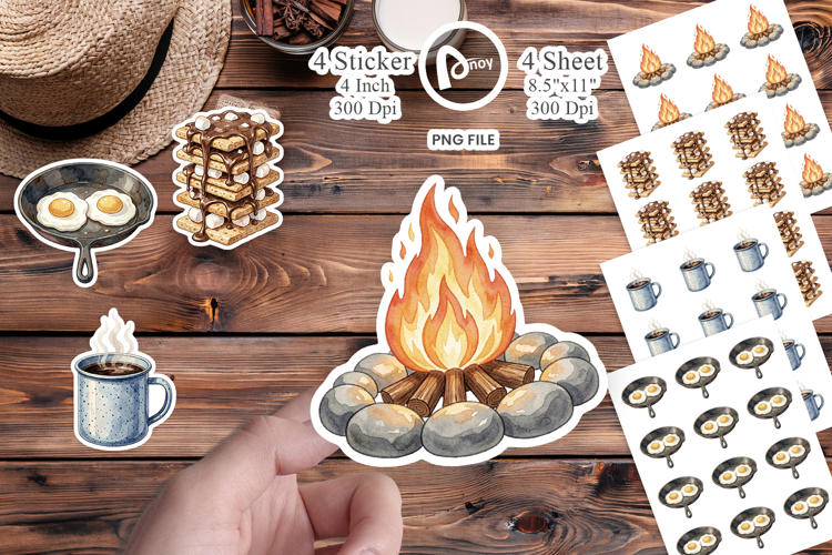 Campfire Cooking Nostalgia Sticker