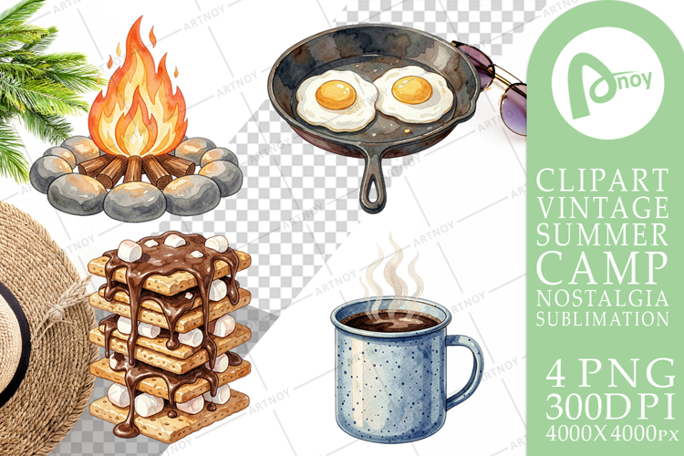 Campfire Cooking Nostalgia Sublimation
