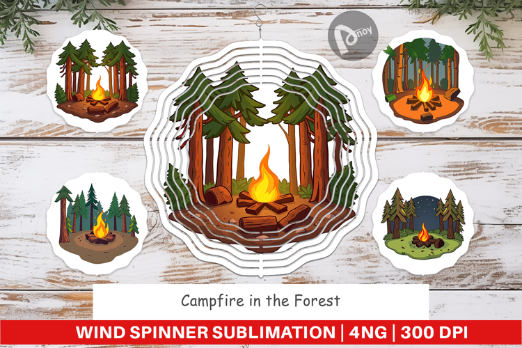 Wind Spinner Forest Campfire