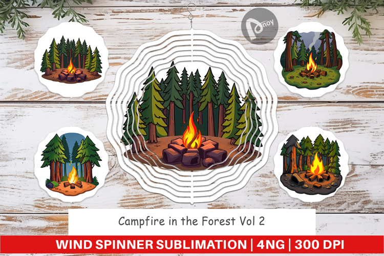 Wind Spinner Forest Campfire