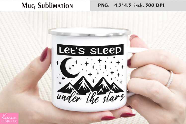 Camping Life Enamel Mug Wrap| Funny Camping Quotes example image 1