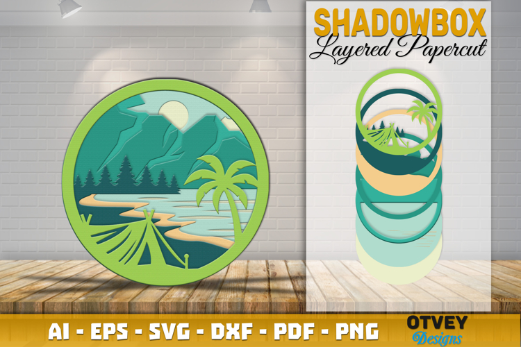 Camping Decorations 3D Layered Lasercut