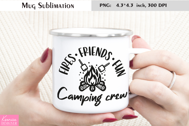 Camping Life Enamel Mug Wrap| Funny Camping Quotes example image 1