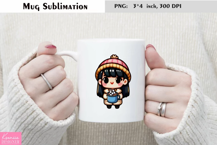 Cartoon Mug Design| Coffee Mug Sublimation|Camping Girl
