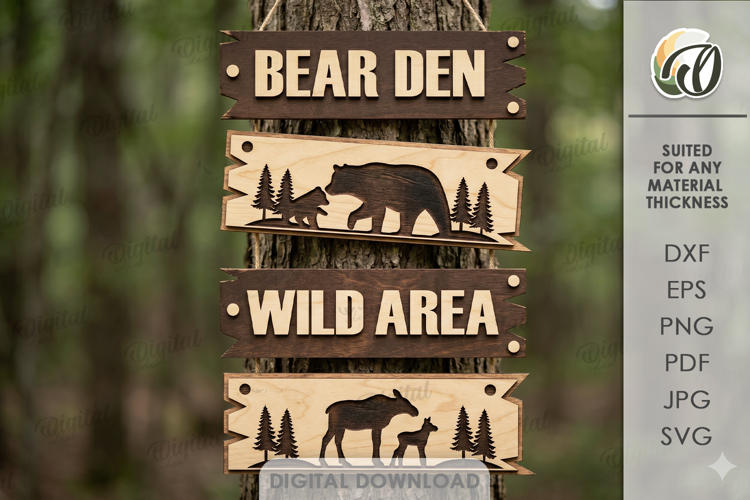 3D Camping Arrow Sign Laser Cut. Directional Sign SVG
