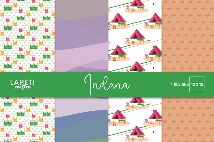 Camping Digital Paper 12x12, Adventure Scrapbook Backgrounds