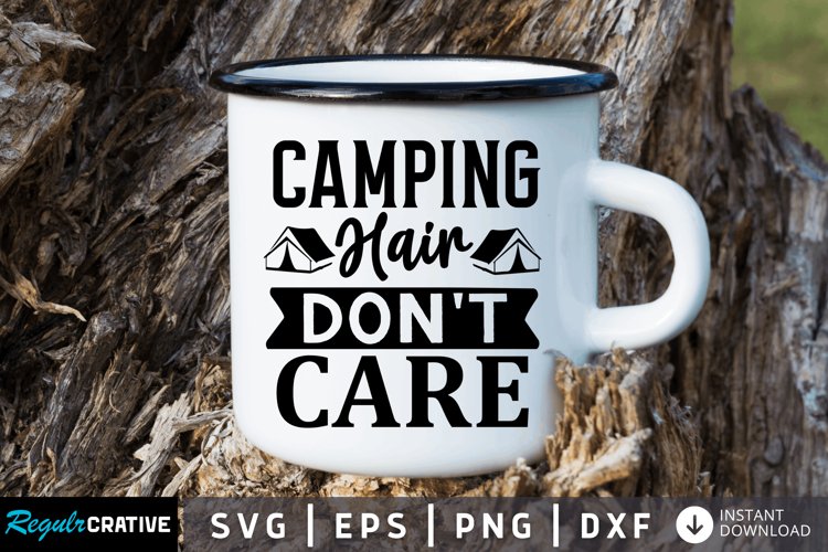 Camping hair SVG, Camping SVG Design