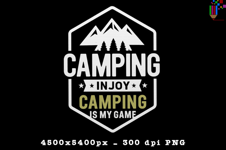 Camping In Joy PNG Badge Outdoor Adventure Design