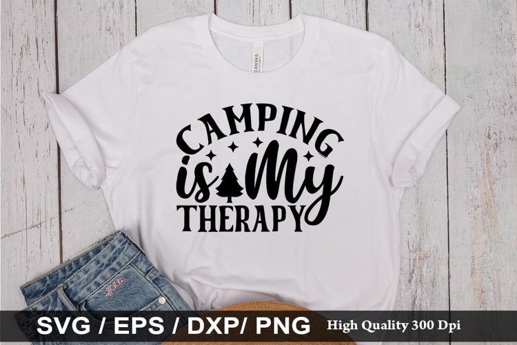 Camping is My Therapy SVG - Camping Design