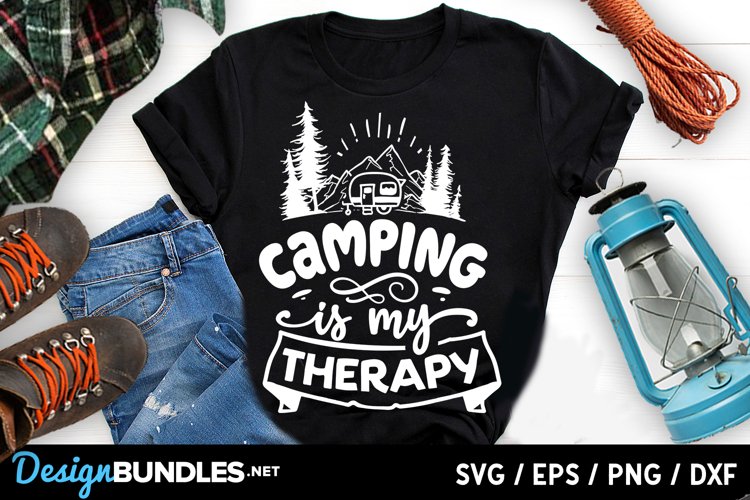 Camping is my therapy svg