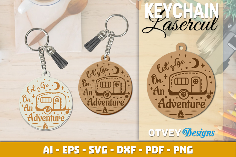 Camping Keychain Lasercut
