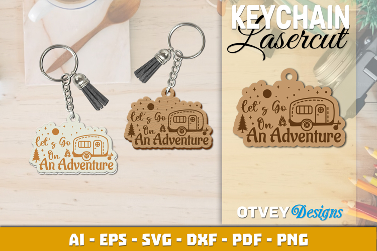 Camping Keychain Lasercut