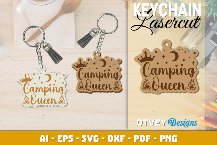 Camping Keychain Lasercut