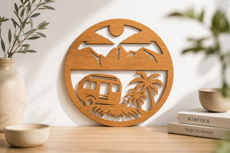 Camping mountains Wall Sign Laser Cut example image 1